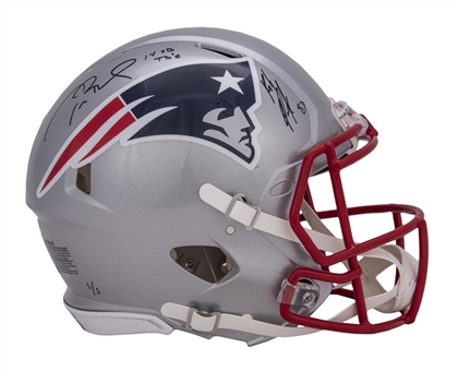 Tom Brady & Rob Gronkowski Dual Signed Patriots PROLINE Helmet (Fanatics)